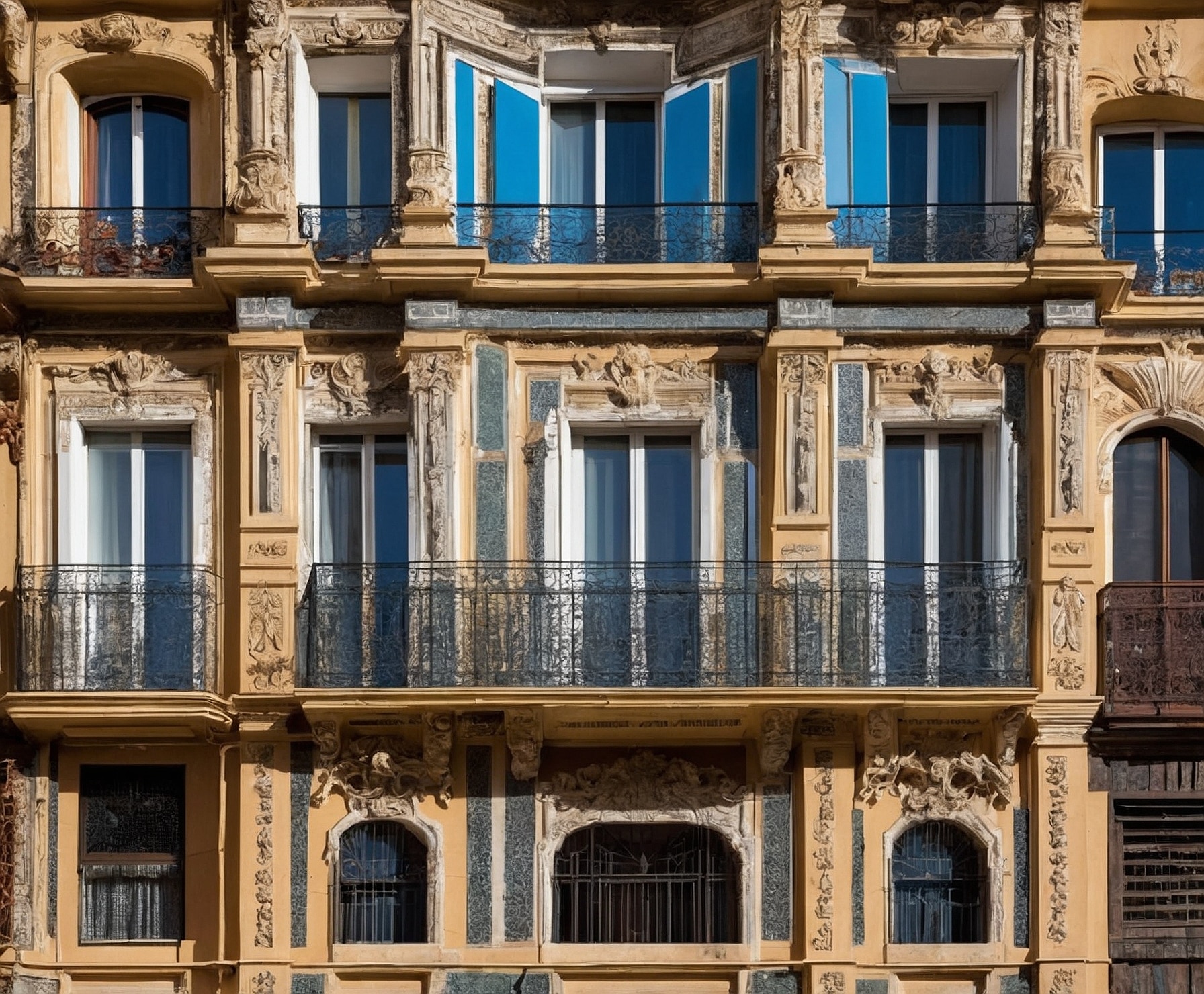 Vista del edificio modernista renovado.